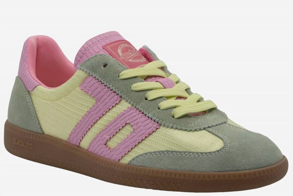 NEW BACK 70 women's ghost c26 sneakers in light yellow/ light green /pink